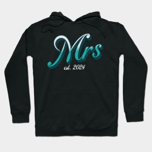 Mrs. EST. 2024 Newlywed Bride Celebration of Marriage Hoodie